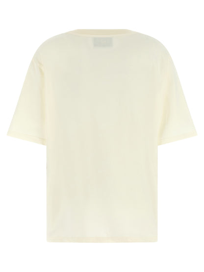 Ami Paris Women's Relaxed Fit Short-Sleeve Crew Neck Cotton T-Shirt - White