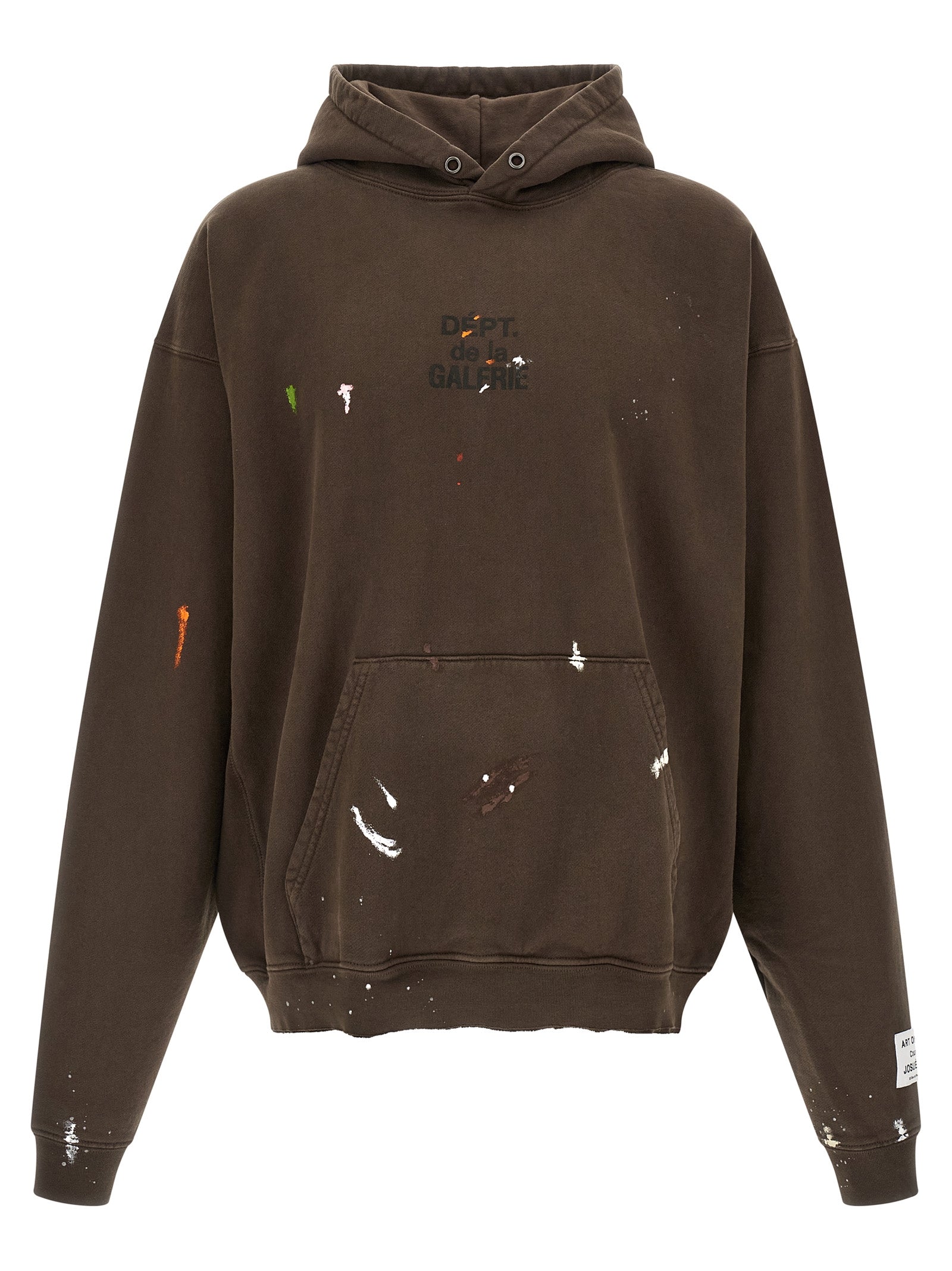 Sweatshirt Hoodie by GALLERY DEPT. for men in cotton brown & print features an luminous silhouette, showcasing a sophisticated hooded neckline and long-sleeve for a truly luminous look.