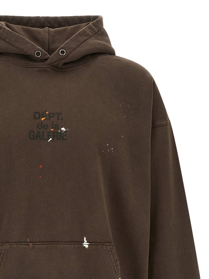 Sweatshirt Hoodie by GALLERY DEPT. for men in cotton brown & print features a authentic silhouette, showcasing a sophisticated hooded neckline and authentic detail for a refined finish.