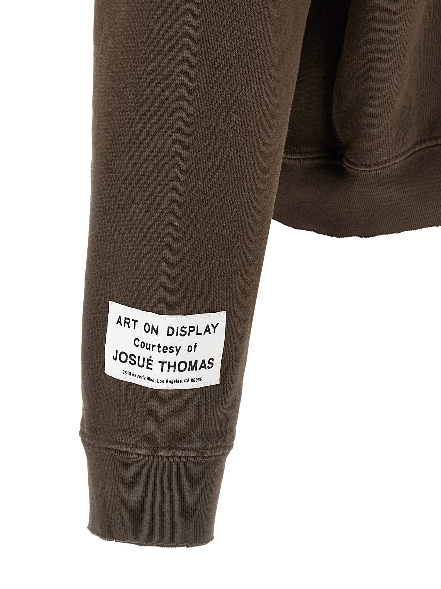Sweatshirt Hoodie by GALLERY DEPT. for men in cotton brown & print features an avant-garde silhouette, showcasing a sophisticated and detail for a truly avant-garde finish.