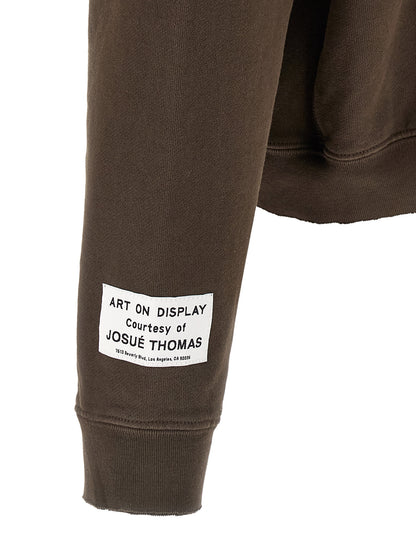 Sweatshirt Hoodie by GALLERY DEPT. for men in cotton brown & print features an avant-garde silhouette, showcasing a sophisticated and detail for a truly avant-garde finish.