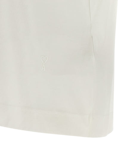 T-Shirt by Ami Paris for women in cotton transparent & white showcases a fashionable silhouette, elegantly detailed with a fashionable and for a sophisticated, high-fashion look.