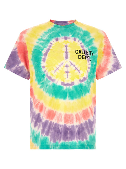 T-Shirt by GALLERY DEPT. for men in cotton gradient, multicolor, tie-dye & print showcases a fashionable silhouette, elegantly detailed with a fashionable short-sleeve and crew neckline for a sophisticated, high-fashion look.