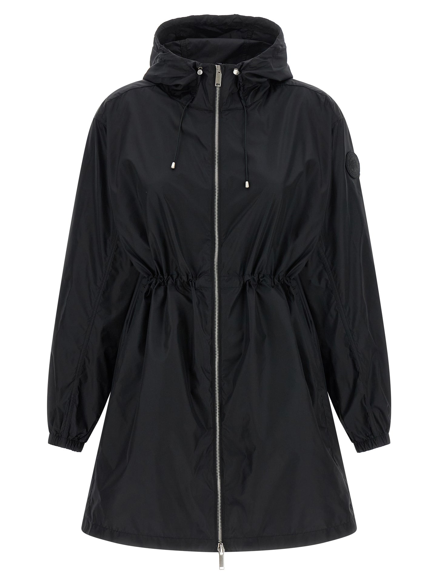 Hooded Parka by Canada Goose for women in polyamide black features a stylish silhouette, meticulously detailed with a sophisticated hooded high-neck neckline and functional windproof, pockets & hooded for a stylish finish.