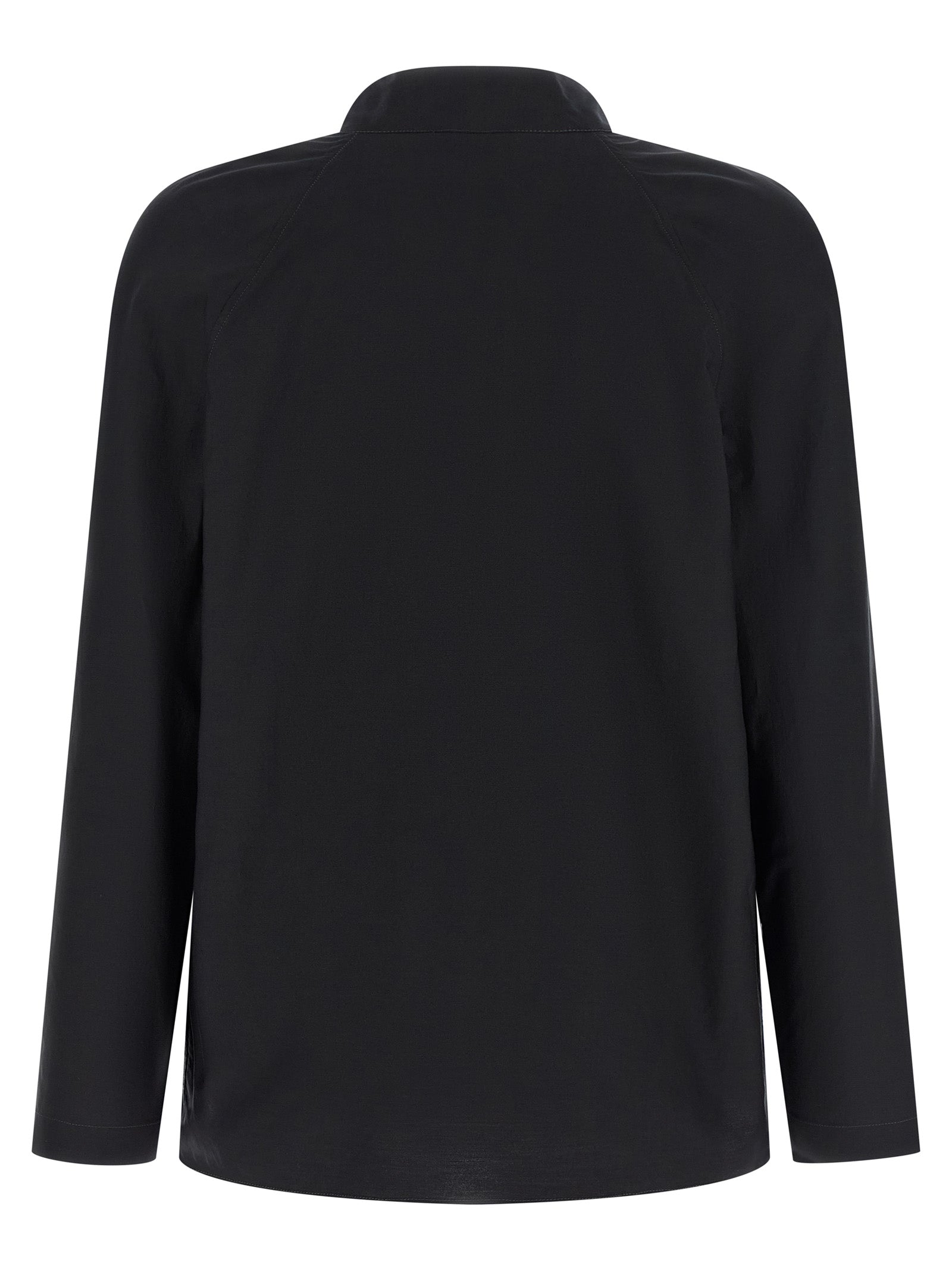 Blouse by Lemaire for women in cotton & silk black features an polished silhouette, showcasing a sophisticated round neckline and detail for a truly polished finish.