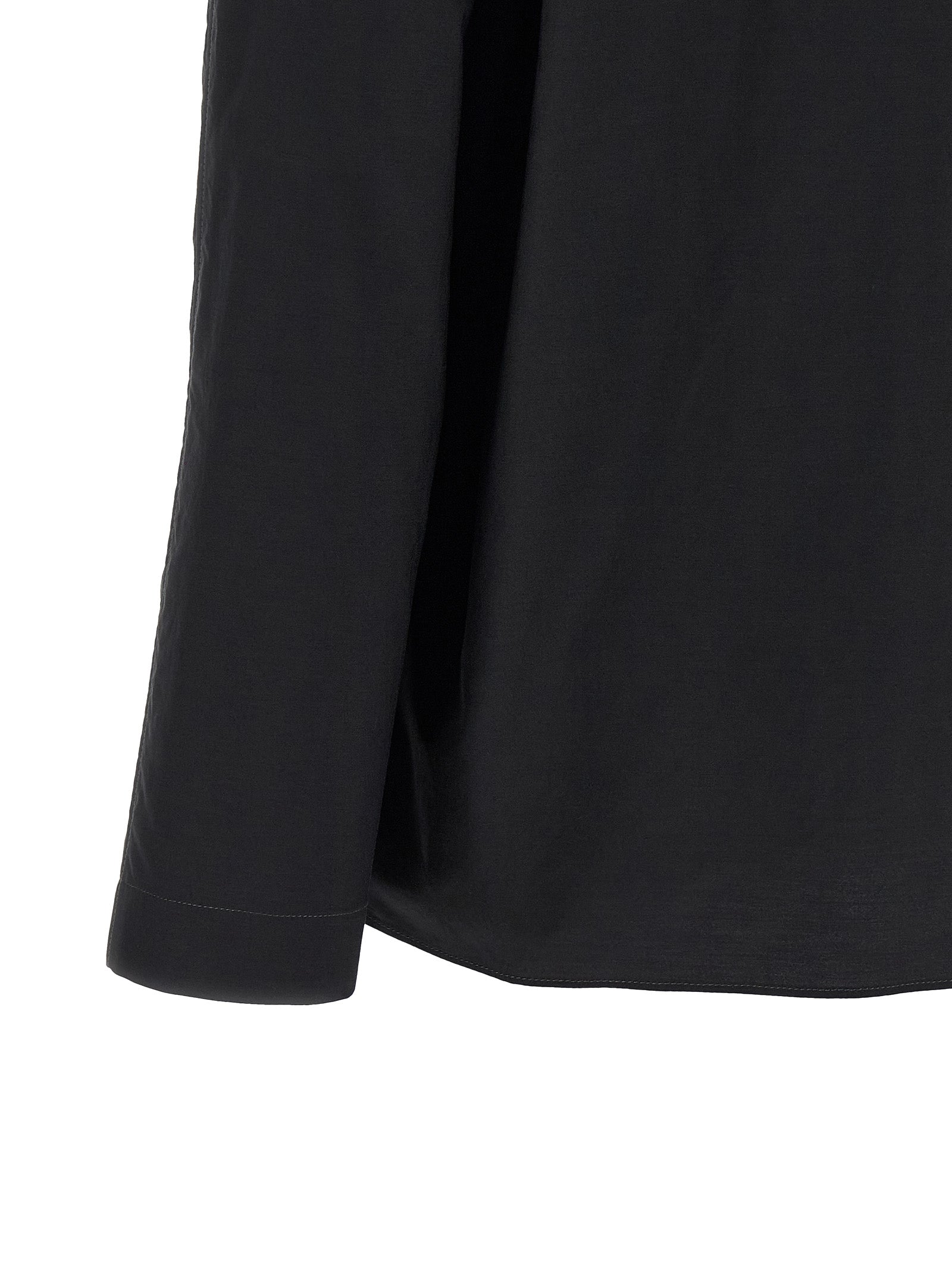 Blouse by Lemaire for women in cotton & silk black, featuring a nuanced and nuanced for a sophisticated finish.