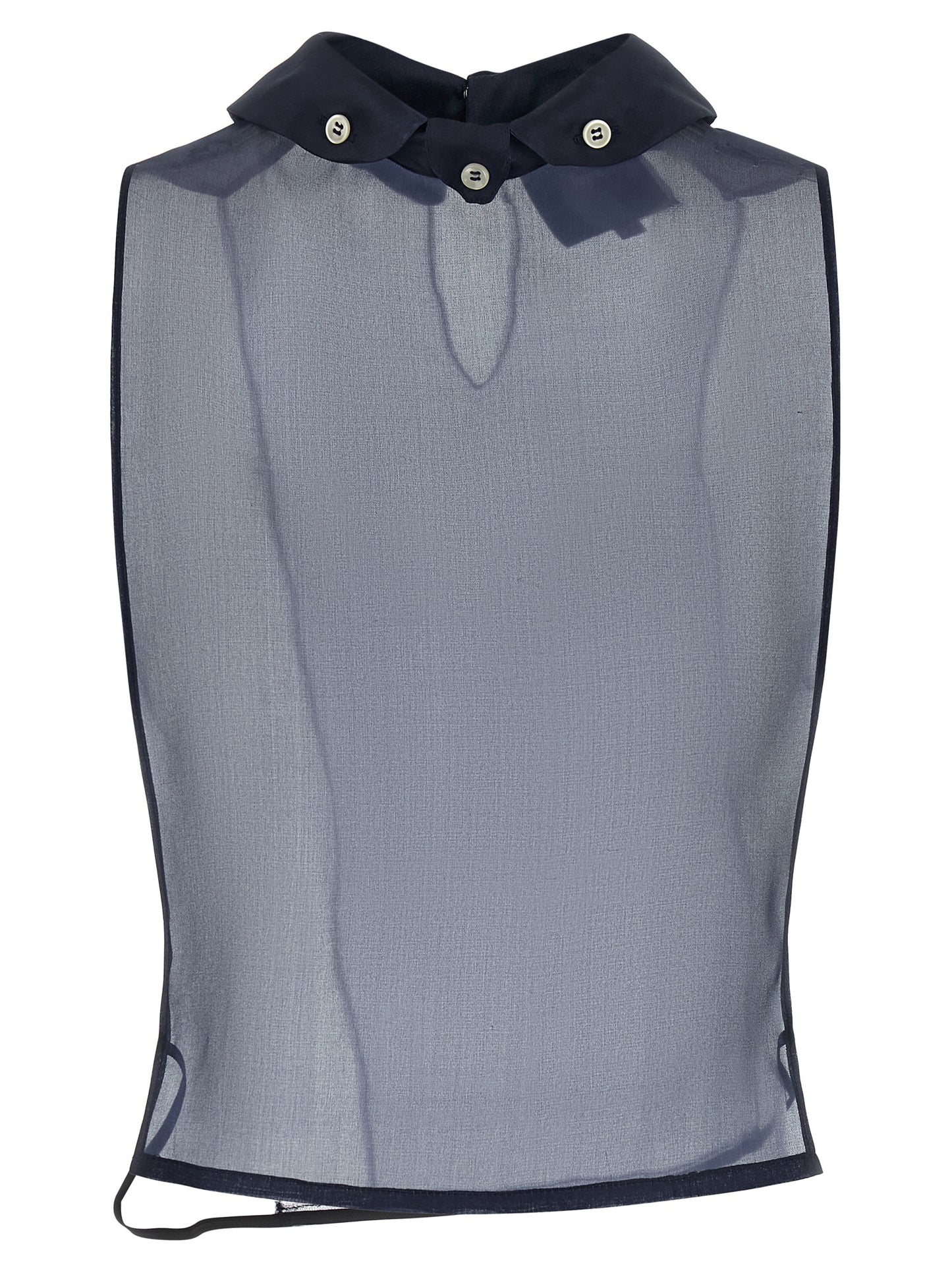 Shirt by MAISON JEJIA for women in silk blue, pearl & transparent, featuring a nuanced and nuanced shirt-collar neckline for a sophisticated finish.