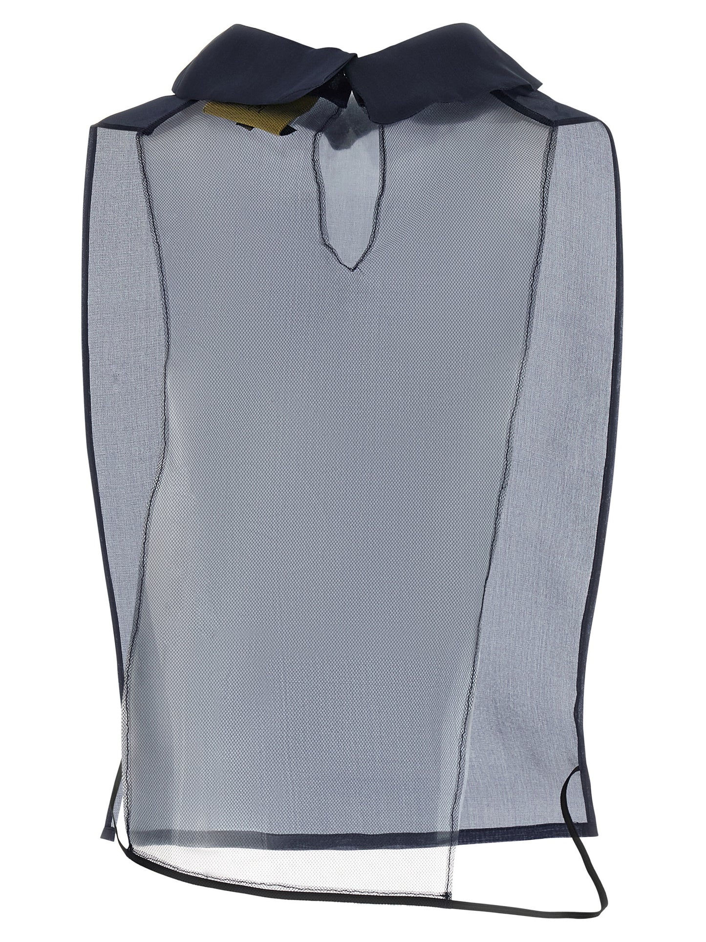 Shirt by MAISON JEJIA for women in silk blue, pearl & transparent presents a discerning silhouette, showcasing a sophisticated shirt-collar neckline and for a truly discerning finish.