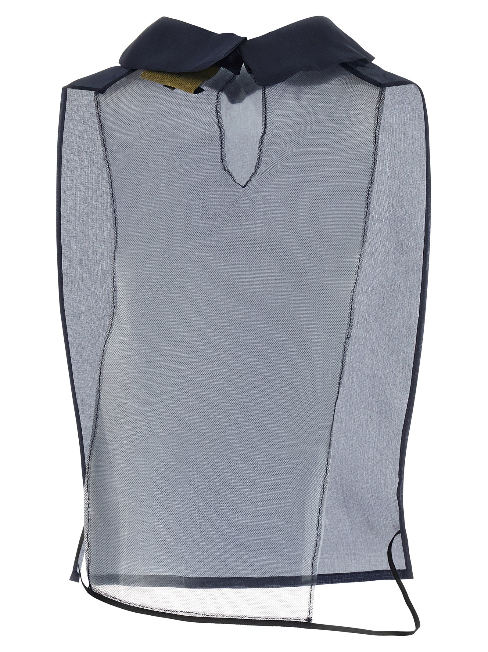 Shirt by MAISON JEJIA for women in silk blue, pearl & transparent presents a discerning silhouette, showcasing a sophisticated shirt-collar neckline and for a truly discerning finish.