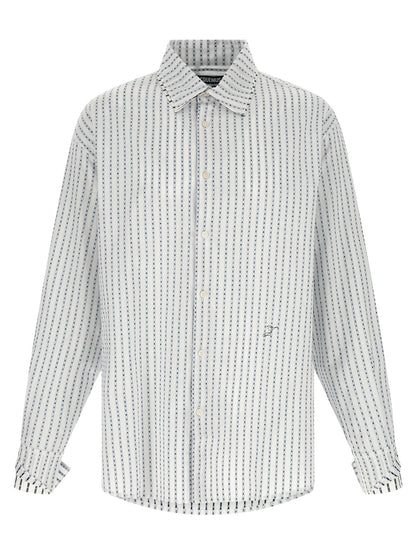 Shirt by Jacquemus for men in cotton horn, multicolor & jacquard features an architectural silhouette with a refined long-sleeve and elegant for a architectural look.