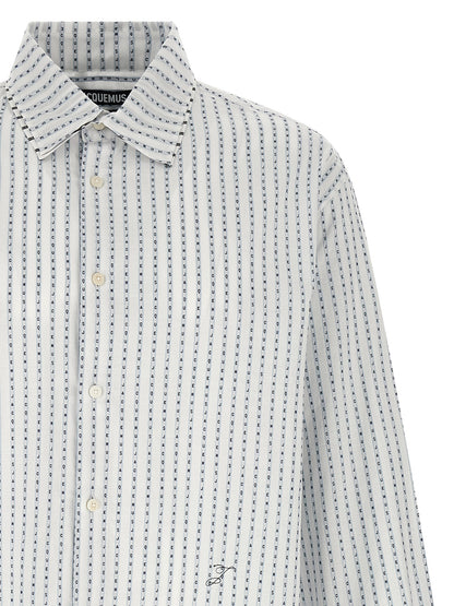 Shirt by Jacquemus for men in cotton horn, multicolor & jacquard features an polished silhouette, showcasing a sophisticated and detail for a truly polished finish.
