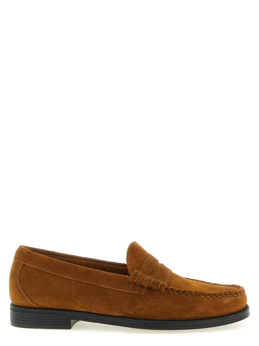 Loafer Slip-On Shoes by G.H. BASS for men in cowhide suede leather brown showcases a resplendent Men's Cowhide Suede Leather Loafer Slip-On Shoes aesthetic, defined by its resplendent and elegant .