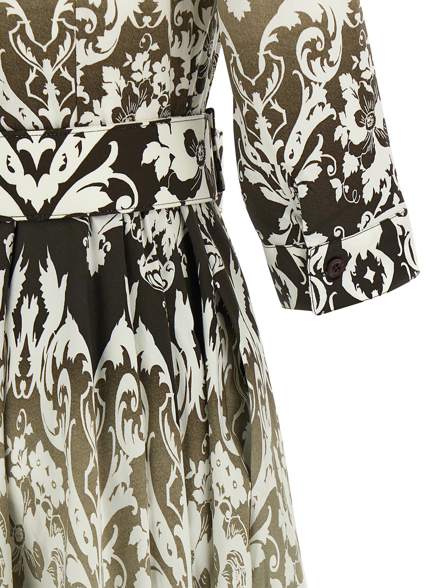 Dress by SAMANTHA SUNG for women in stretch cotton multicolor & print showcases a striking silhouette, elegantly detailed with a , refined , and a striking midi for a striking finish.