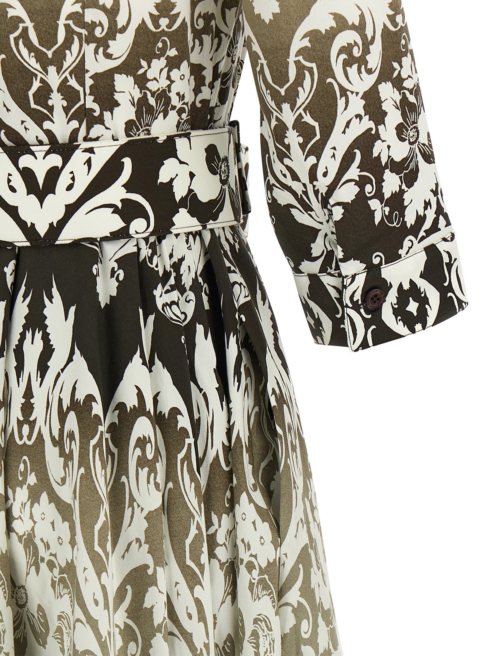 Dress by SAMANTHA SUNG for women in stretch cotton multicolor & print showcases a striking silhouette, elegantly detailed with a , refined , and a striking midi for a striking finish.