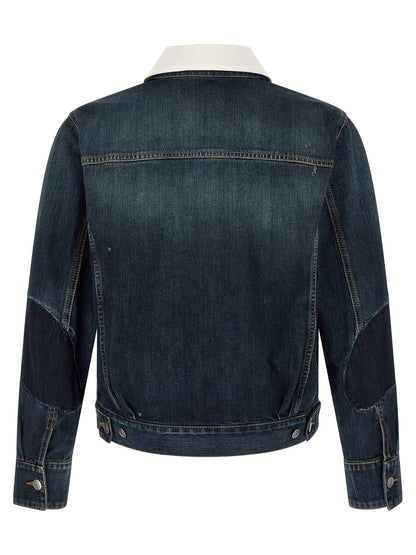 Trucker Jacket by Namacheko for men in denim cotton blue presents a effortlessly chic silhouette, showcasing a sophisticated and premium pockets for a truly effortlessly chic finish.