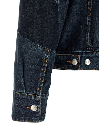 Trucker Jacket by Namacheko for men in denim cotton blue features an contemporary silhouette, showcasing a sophisticated and contemporary pockets for a truly refined look.