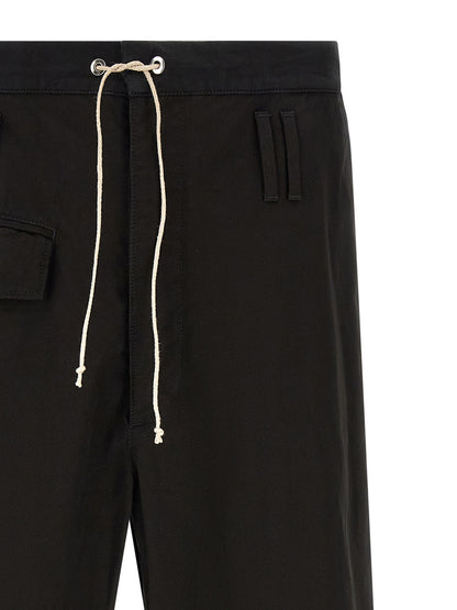 Trousers by Namacheko for men in cotton black & striped presents a perennial silhouette, meticulously tailored with a flared & wide cut, long finish, and an elegant .