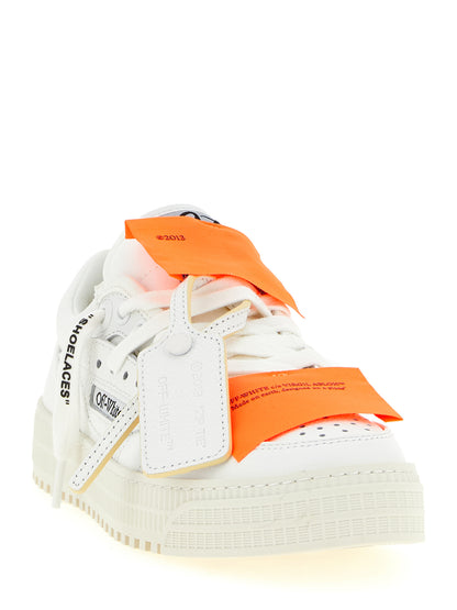Athletic Sneakers by Off-White for women in cotton canvas & calf leather white features an effortless chic silhouette, showcasing the signature low-top style of the Women's Low Top Cotton Canvas & Calf Leather Athletic Sneakers collection with a truly effortless chic finish.