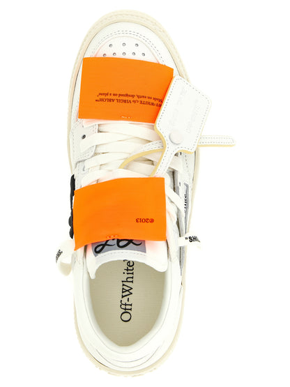 Athletic Sneakers by Off-White for women in cotton canvas & calf leather white presents a sleek silhouette, perfectly capturing the low-top style essence of Women's Low Top Cotton Canvas & Calf Leather Athletic Sneakers with its sleek design and premium finish.