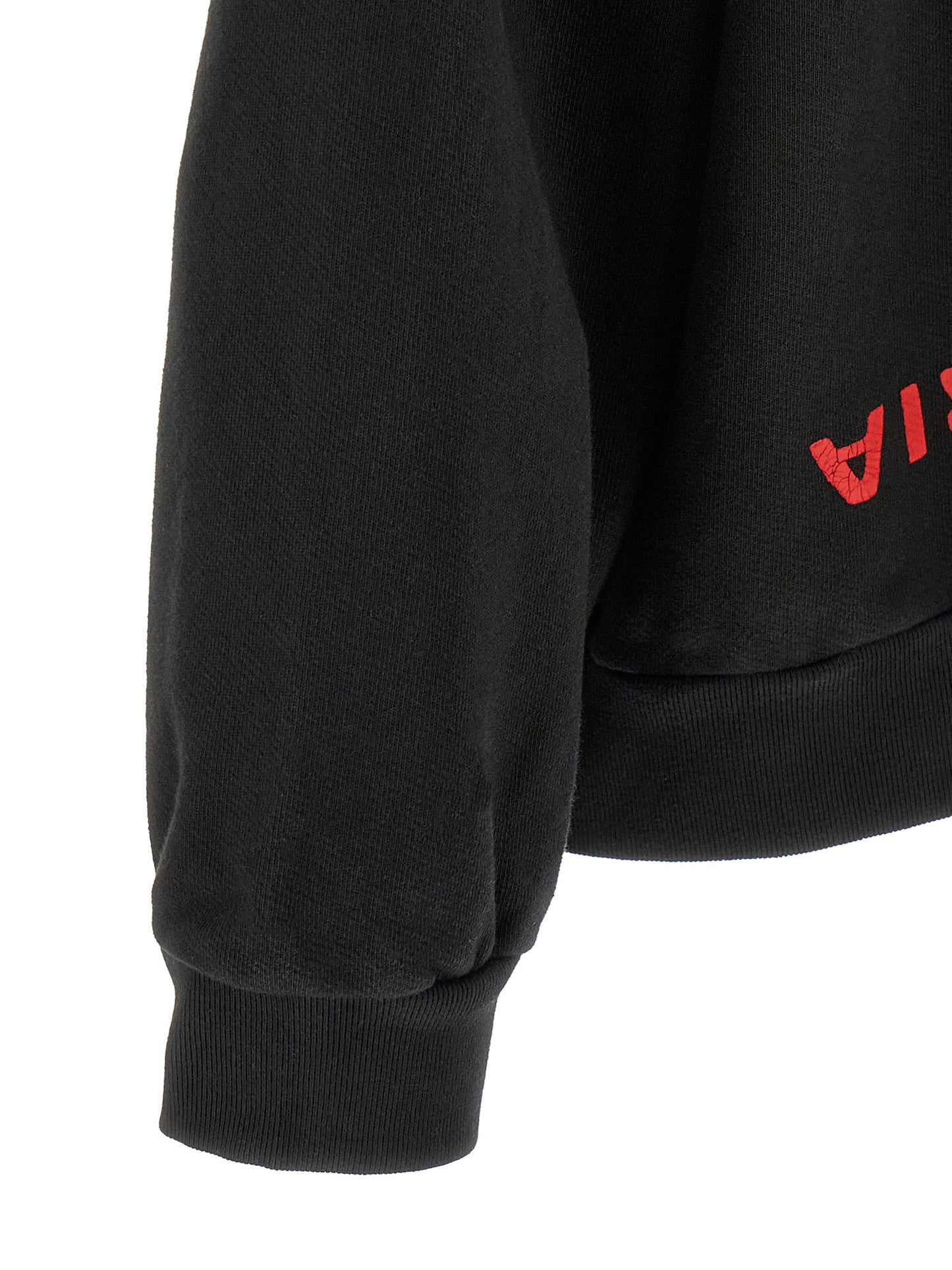 Sweatshirt Hoodie by WILLY CHAVARRIA for men in cotton black features an avant-garde silhouette, showcasing a sophisticated and detail for a truly avant-garde finish.