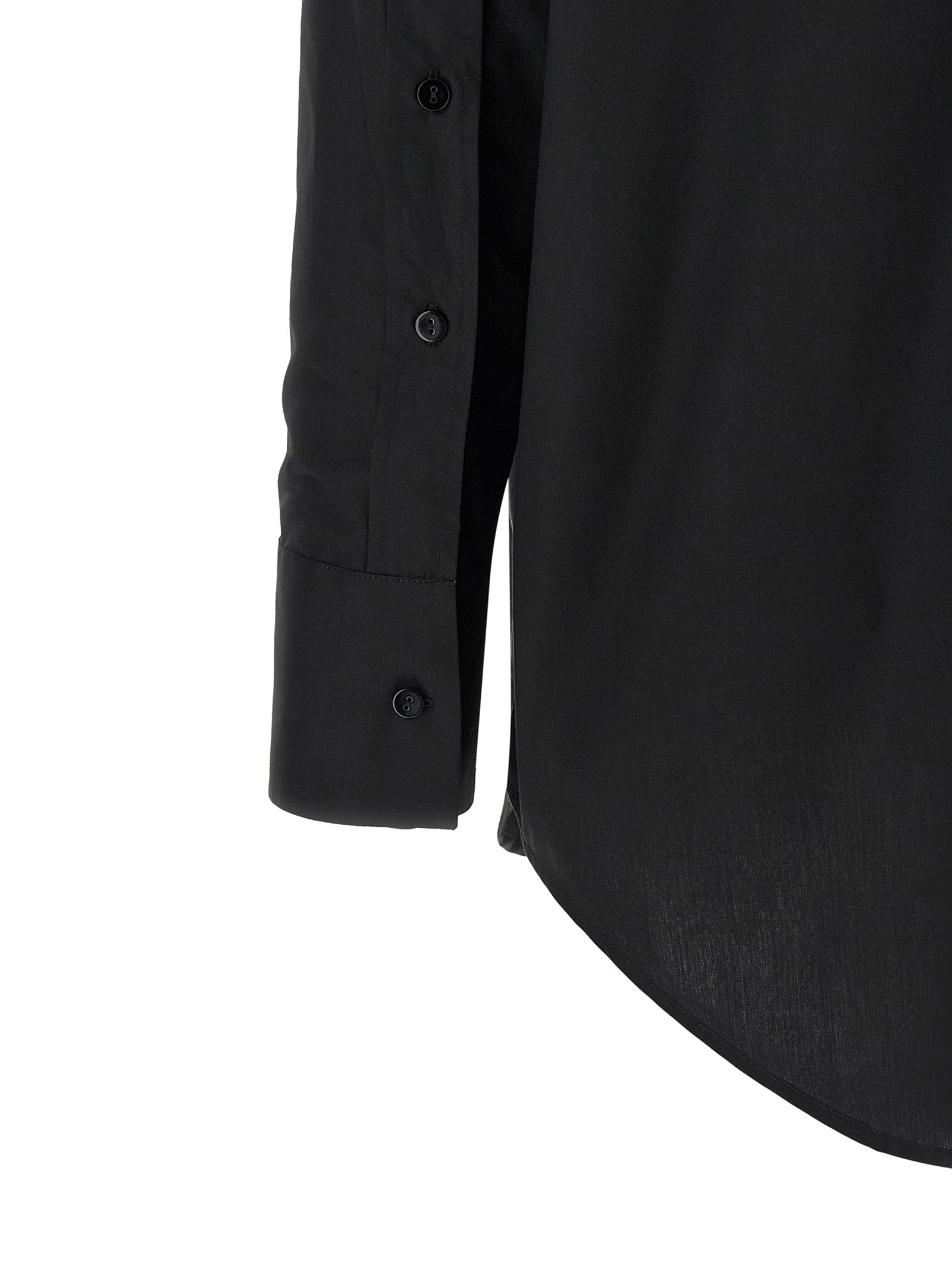 Blouse by XACUS for women in cotton black features an polished silhouette, showcasing a sophisticated and detail for a truly polished finish.