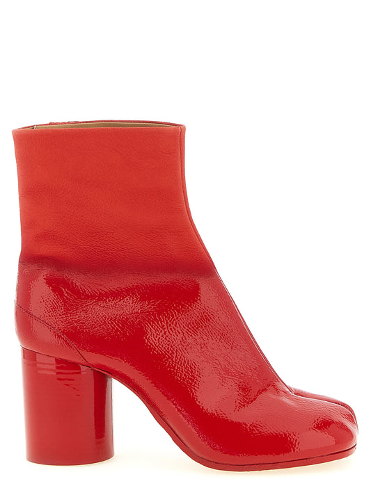 Ankle Boots by Maison Margiela for women in leather multicolor, red & signature features an dynamic silhouette, showcasing the dynamic Women's Leather Ankle Boots design with its distinctive and elegant .