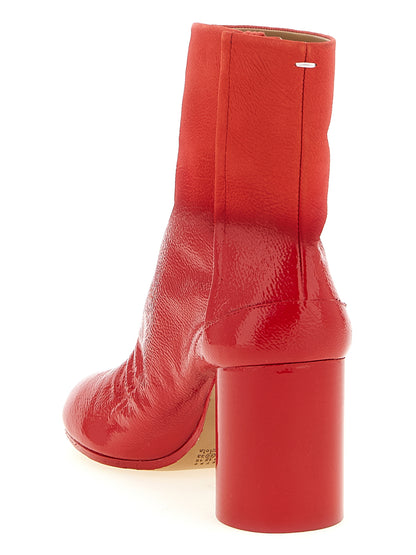 Ankle Boots by Maison Margiela for women in leather multicolor, red & signature features an high-performance silhouette, showcasing the sophisticated design of the Women's Leather Ankle Boots with a and a refined .