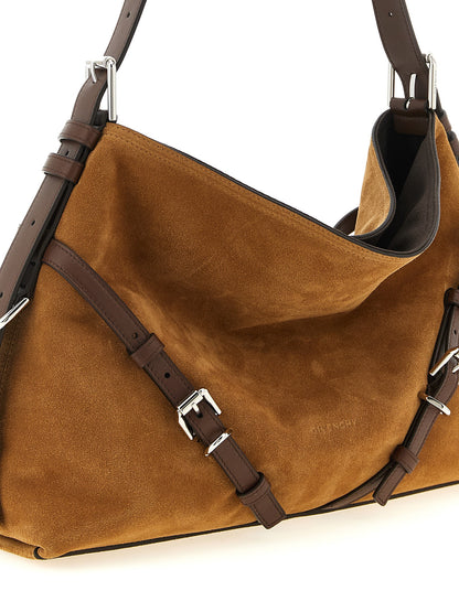 Medium Shoulder Bag by Givenchy for women in calfskin brown features a statuesque silhouette, showcasing a secure buckle and statuesque with versatile shoulder-strap, adjustable-strap & handle for a statuesque finish.