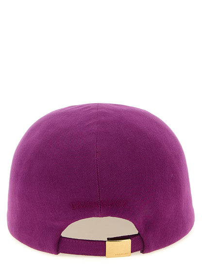 Baseball Cap by Balenciaga for women in cotton purple presents a tailored silhouette, perfectly capturing the essence of Cotton Baseball Cap with its tailored finish and superior craftsmanship.