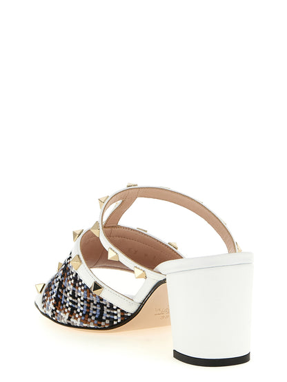 Valentino Garavani White Polyester Platform Sandals