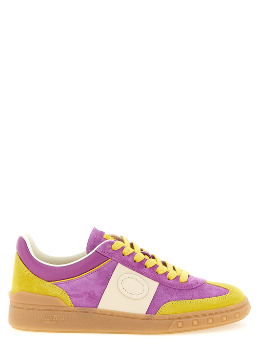 Athletic Sneakers Valentino Garavani women calfskin leather multicolor & signature featuring a avant-garde V Logo Women's Athletic Calfskin Leather Sneakers design with a avant-garde athletic style for a refined finish.