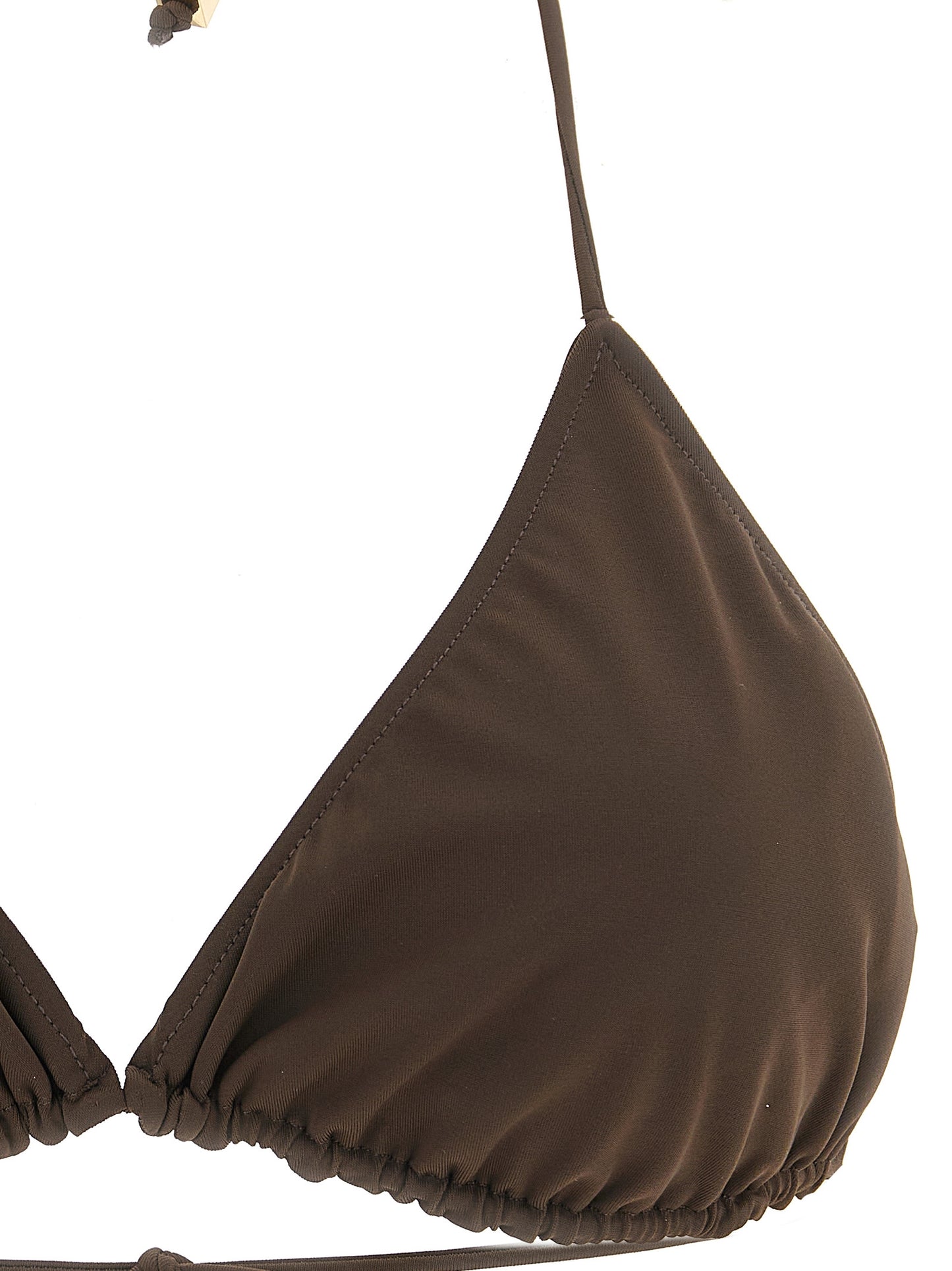 Jacquemus Women's Stretch Polyamide Swimwear Top - Brown Signature
