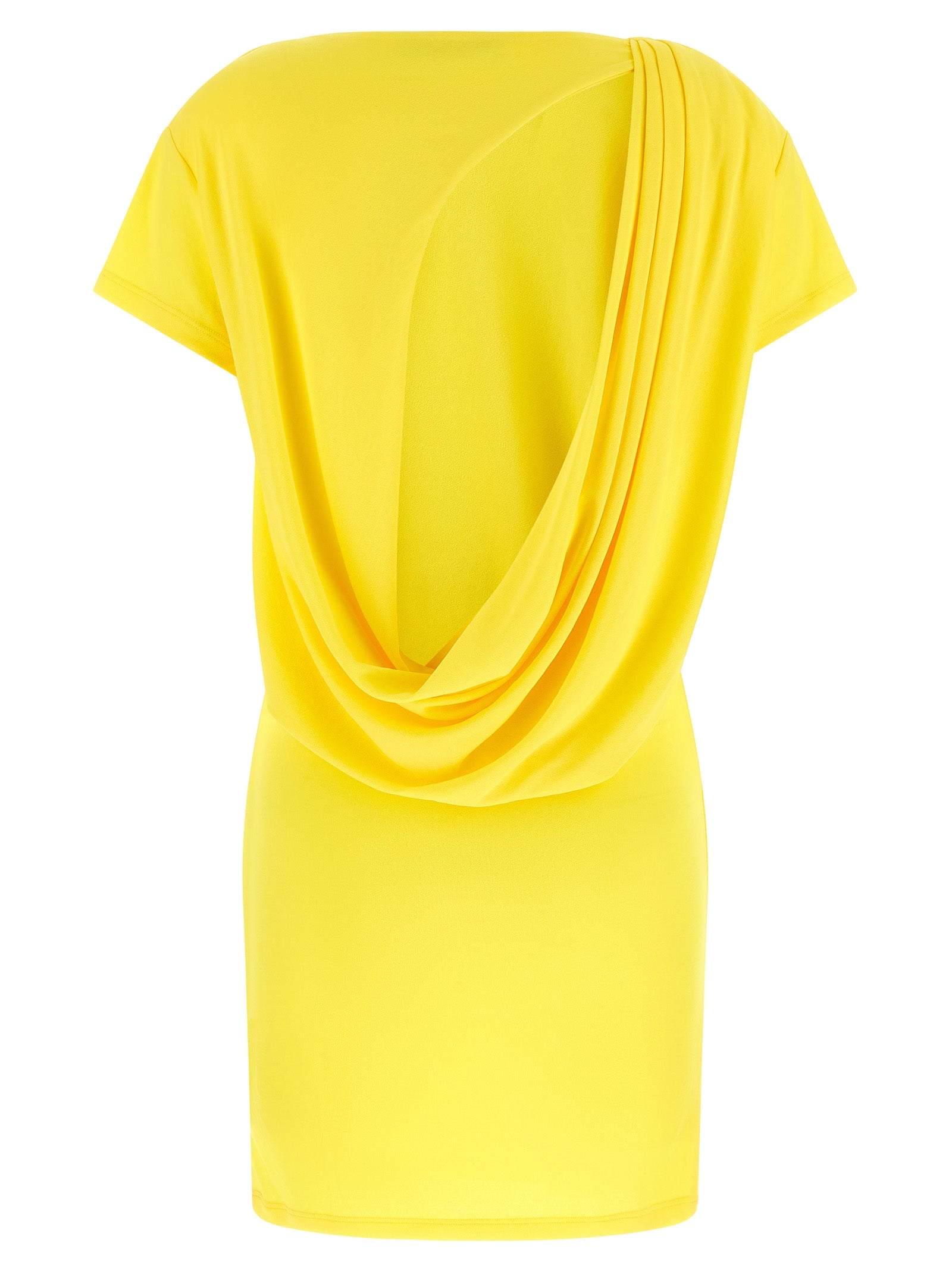 Dress by Jacquemus for women in polyamide viscose bicolour & yellow features an magnificent silhouette, artfully detailed with a magnificent boat neckline and that flows into an magnificent short.