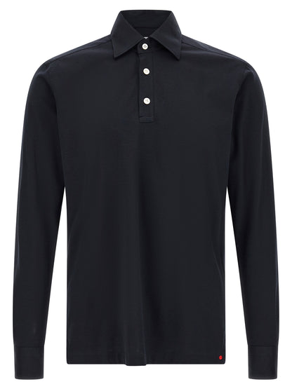 Polo Shirt by Kiton for men in cotton blue showcases a enviable silhouette, featuring a refined and for a enviable finish.