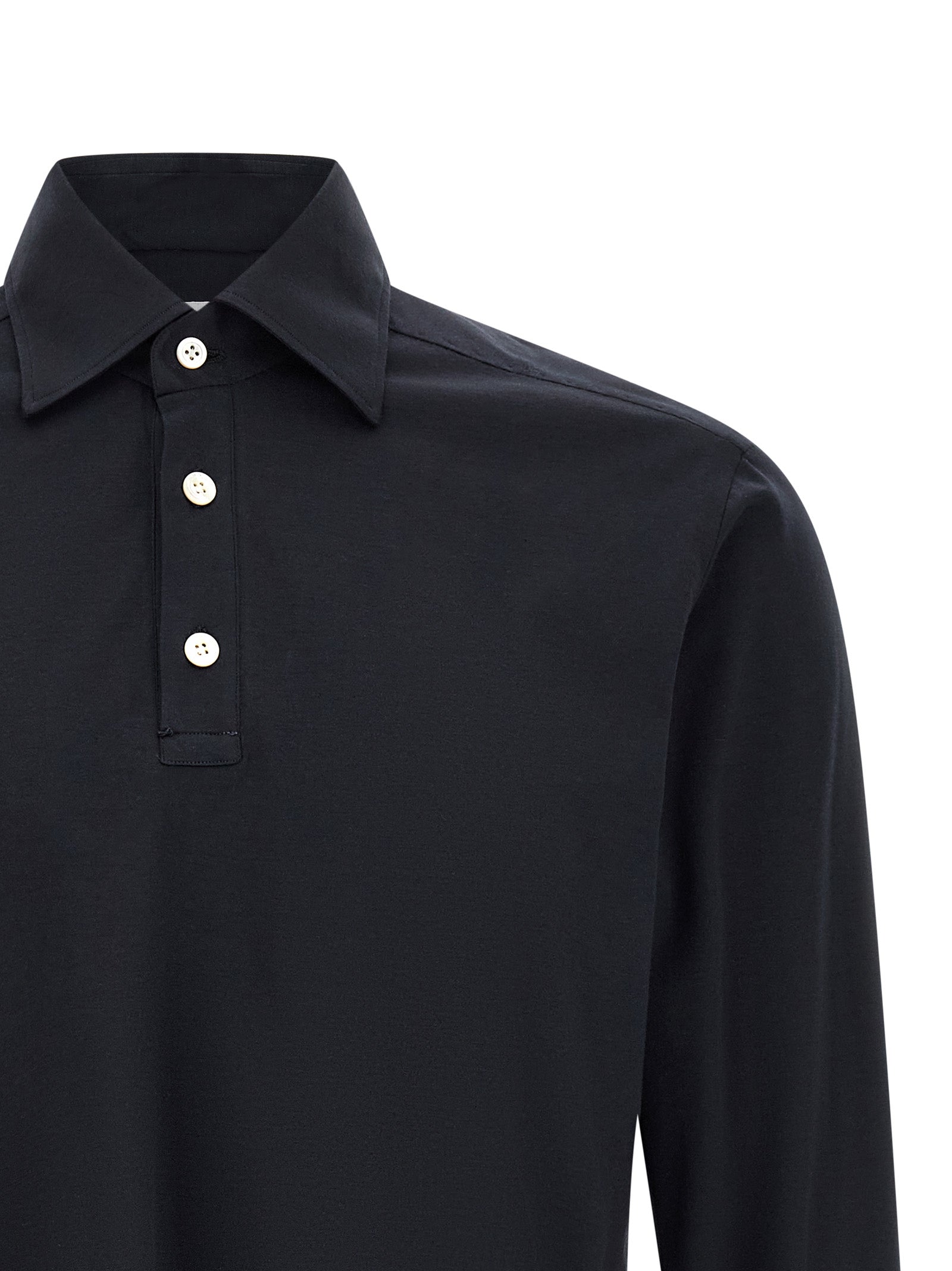 Polo Shirt by Kiton for men in cotton blue features a eye catching silhouette, showcasing a refined and for a eye catching finish.