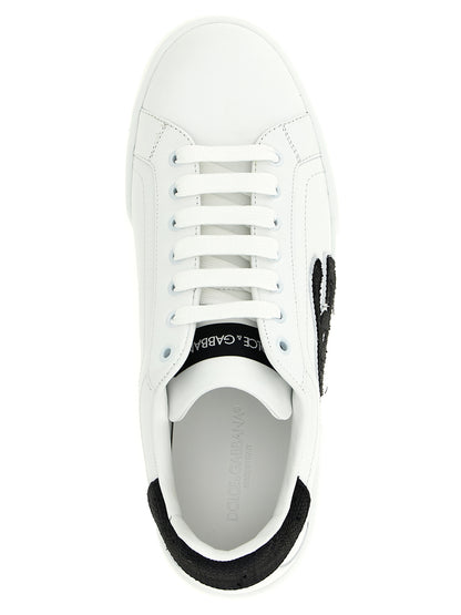 Sneakers by Dolce & Gabbana for men in eva & calfskin leather bicolour, black & white presents a on trend silhouette from the Men's Low Top EVA & Calfskin Leather Sneakers collection, showcasing a on trend low-top style for an elevated aesthetic.