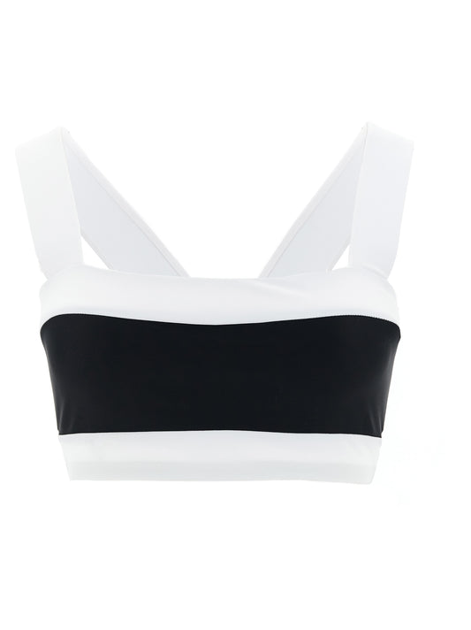 Swimwear Top by GOLDBERGH for women in stretch polyamide bicolour, black & white features an magnificent design, beautifully defining the look of Women's Stretch Polyamide Swimwear Top.
