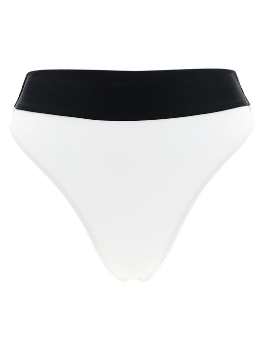 Bikini by GOLDBERGH for women in stretch polyamide bicolour, black & white presents a provocative silhouette, artfully capturing the essence of the provocative Women's Stretch Polyamide Bikini design for a sophisticated look.