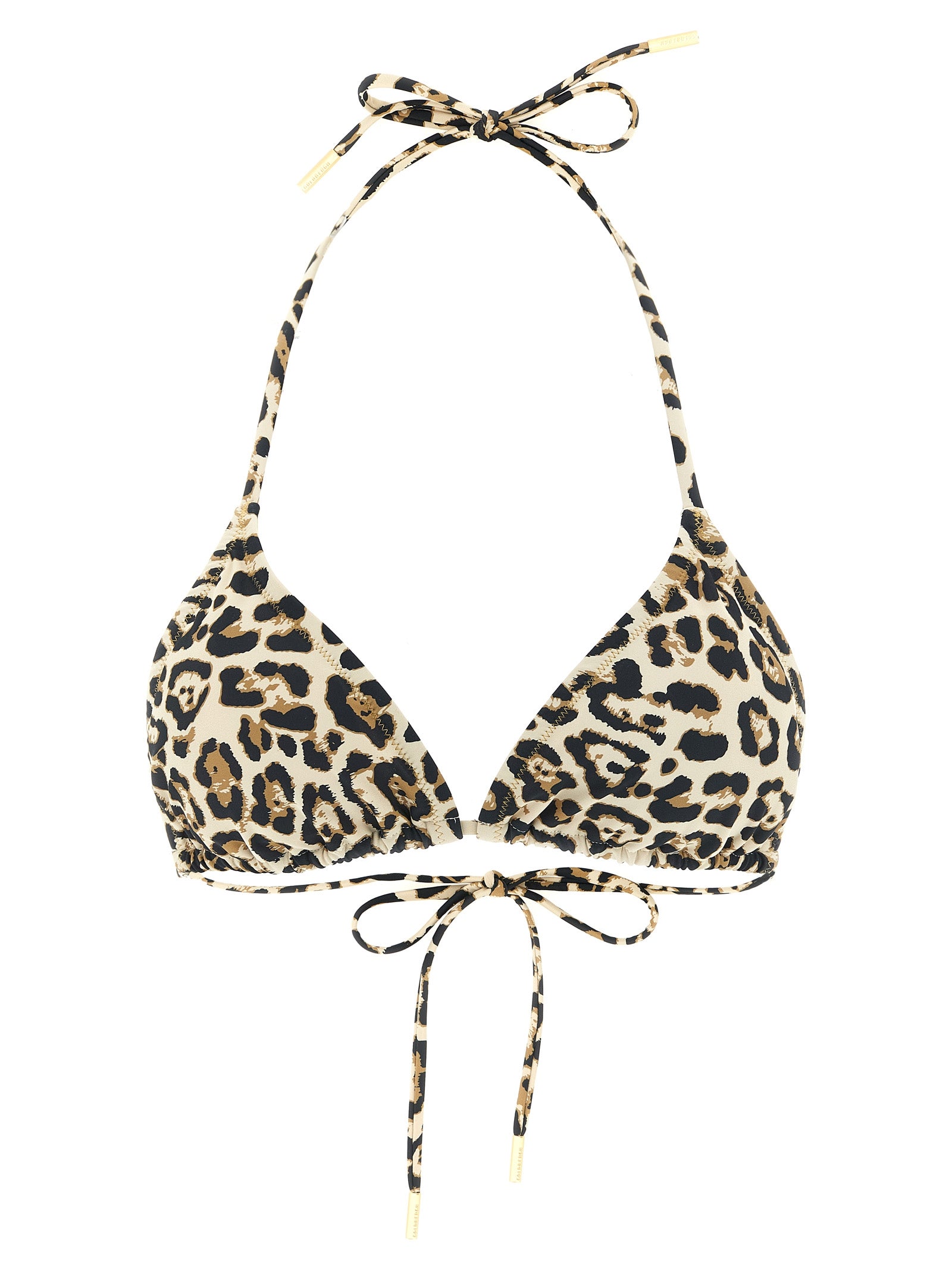 Swimwear Top by GOLDBERGH for women in stretch polyamide polyester animal, beige & print presents a riviera-ready silhouette, showcasing the Women's Stretch Polyamide Polyester Swimwear Top design with a riviera-ready look.