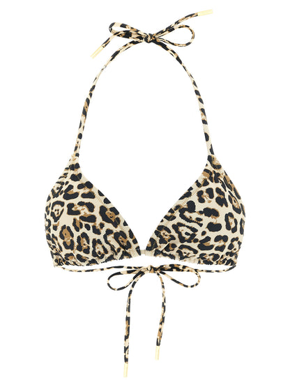 Swimwear Top by GOLDBERGH for women in stretch polyamide polyester animal, beige & print presents a riviera-ready silhouette, showcasing the Women's Stretch Polyamide Polyester Swimwear Top design with a riviera-ready look.