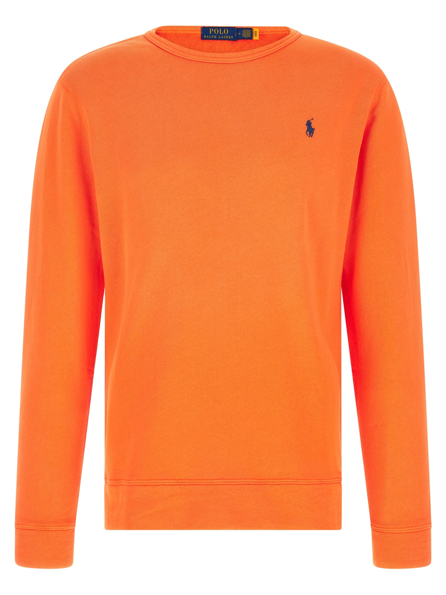 Polo Ralph Lauren Pony Men's Crew Neck Cotton Polyester Sweatshirt - Orange Signature