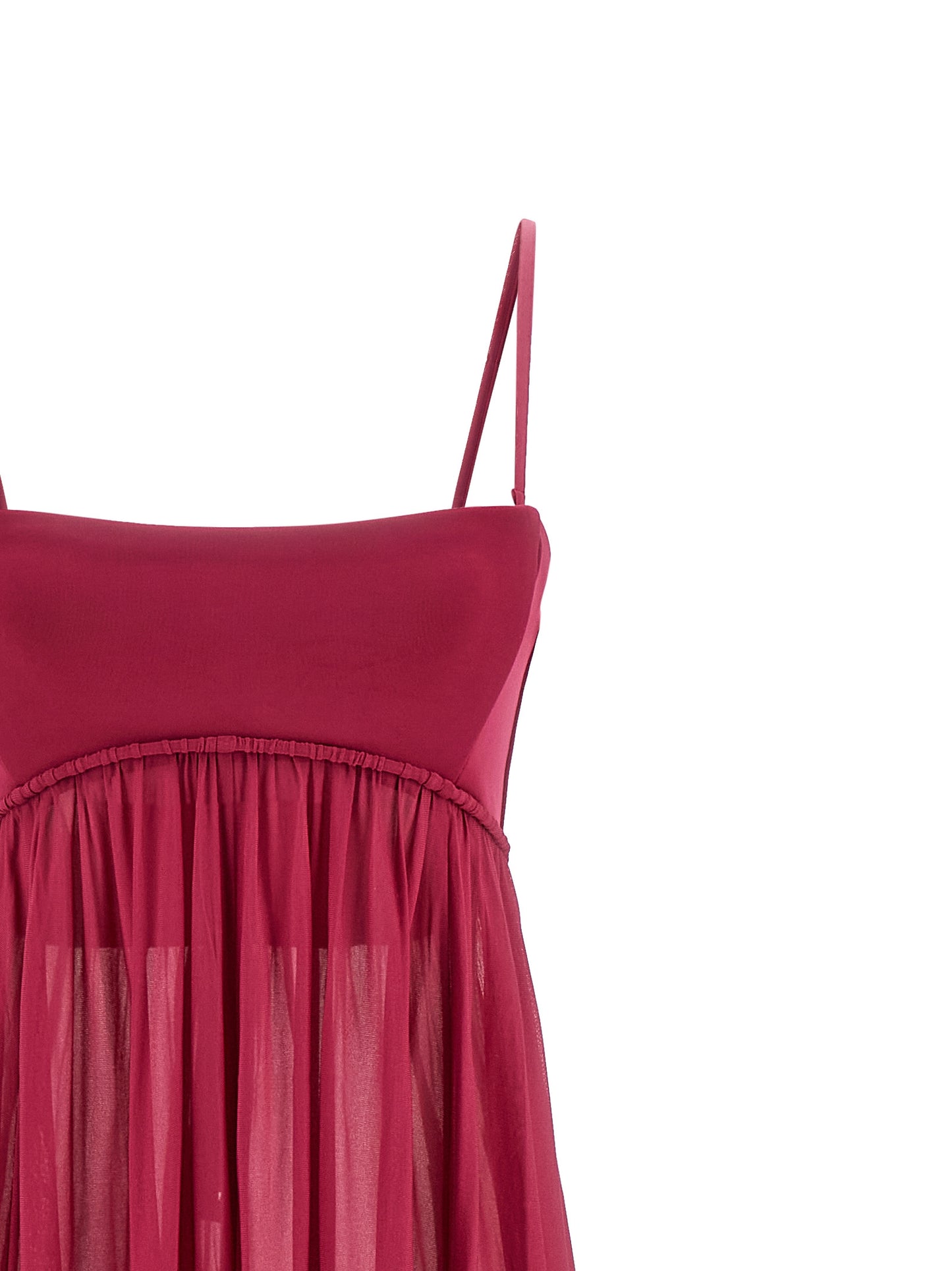 Dress by Zimmermann for women in viscose fuchsia features an sultry silhouette defined by a and , falling to an sultry long for a sultry look.