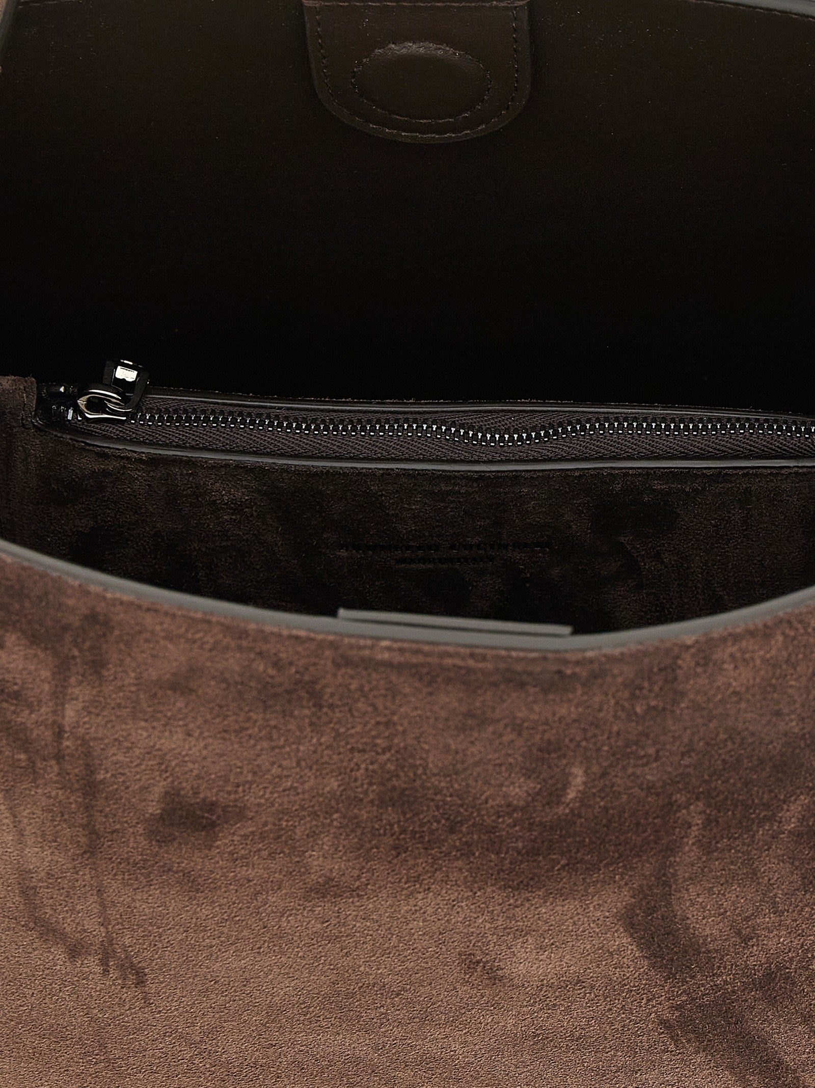 Handbag by Brunello Cucinelli for women in suede calfskin leather brown features a refined silhouette, showcasing a secure magnetic, organized , and versatile shoulder-strap, handle & adjustable-strap for a refined finish.