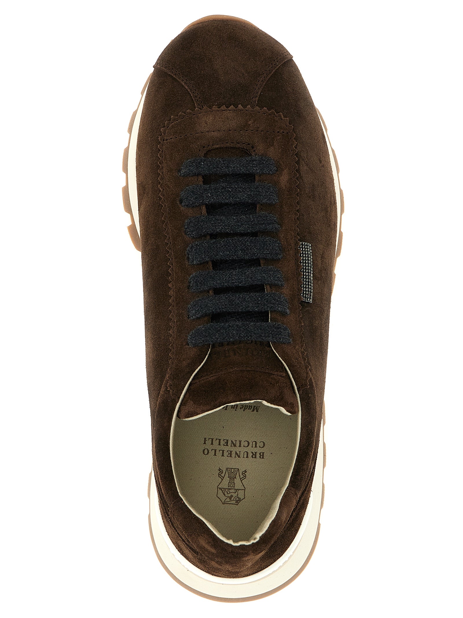 Athletic Sneakers by Brunello Cucinelli for women in bos taurus suede calfskin leather & tu brown features an effortless chic silhouette, showcasing the signature athletic style of the Women's Athletic Bos Taurus Suede Calfskin Leather & TU Sneakers collection with a truly effortless chic finish.