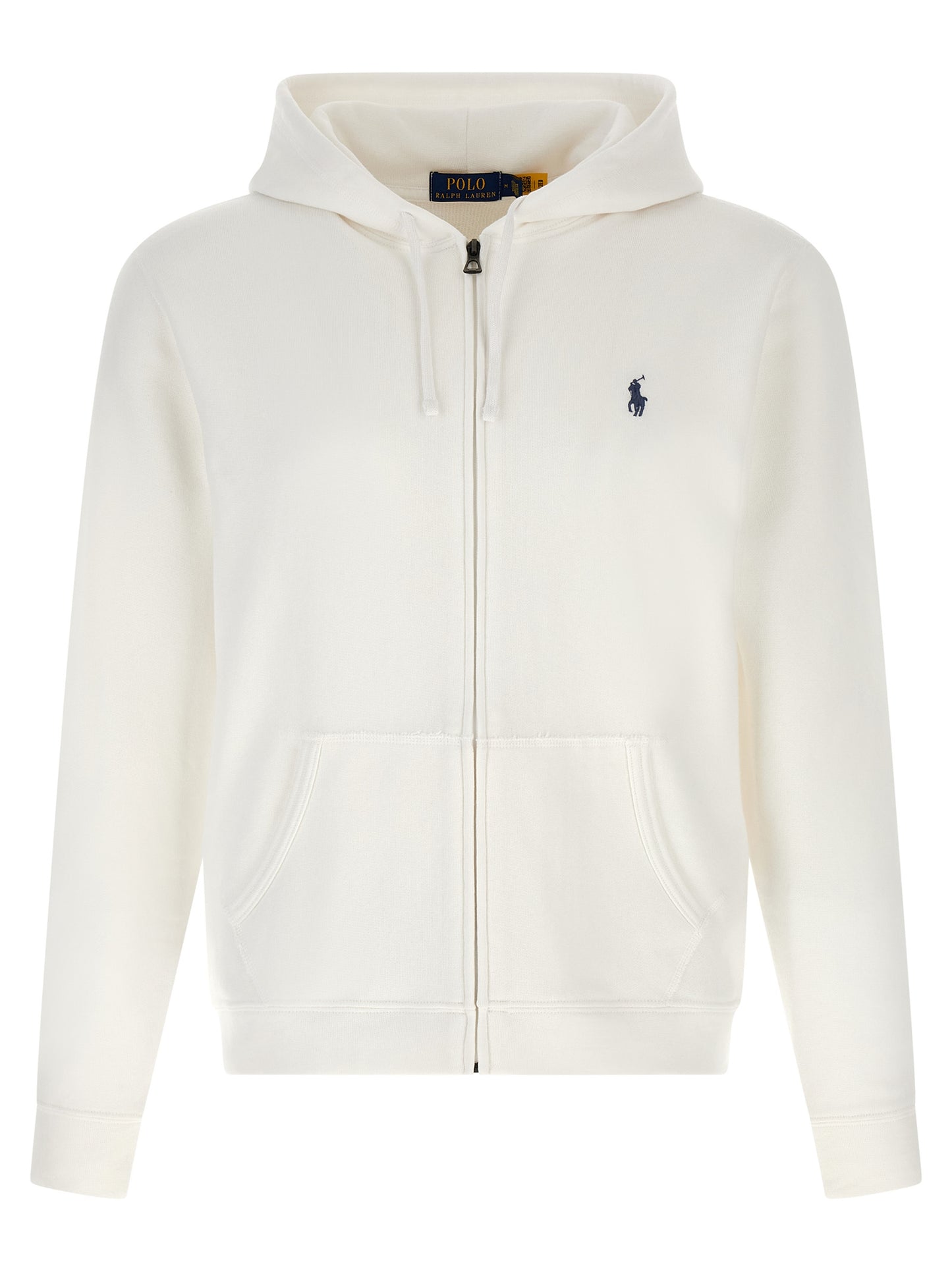 Sweatshirt Hoodie by Polo Ralph Lauren for men in cotton polyester white & signature features an avant-garde silhouette, showcasing a sophisticated hooded neckline and detail for a truly avant-garde finish.