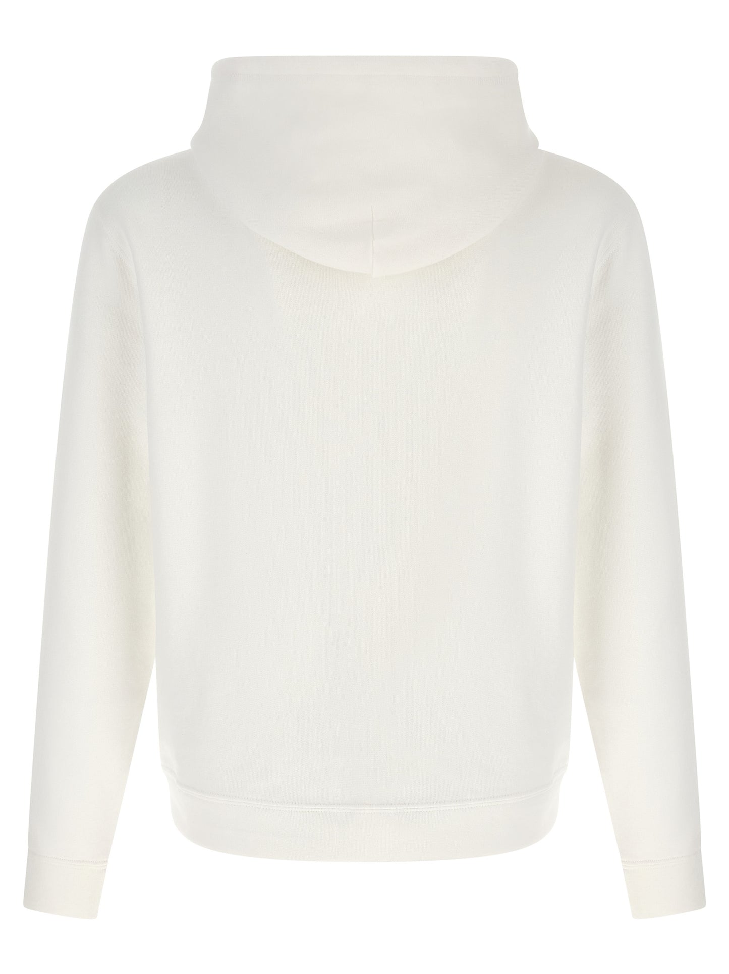 Sweatshirt Hoodie by Polo Ralph Lauren for men in cotton polyester white & signature features an dramatic silhouette, showcasing a sophisticated hooded neckline and dramatic for a refined, modern aesthetic.
