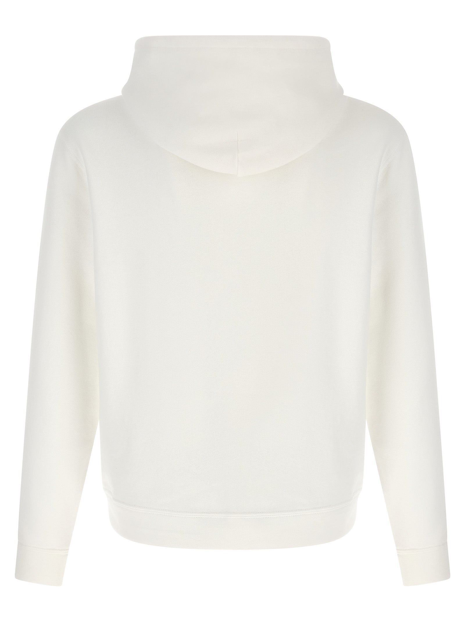 Sweatshirt Hoodie by Polo Ralph Lauren for men in cotton polyester white & signature features an dramatic silhouette, showcasing a sophisticated hooded neckline and dramatic for a refined, modern aesthetic.