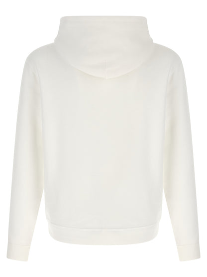 Sweatshirt Hoodie by Polo Ralph Lauren for men in cotton polyester white & signature features an dramatic silhouette, showcasing a sophisticated hooded neckline and dramatic for a refined, modern aesthetic.
