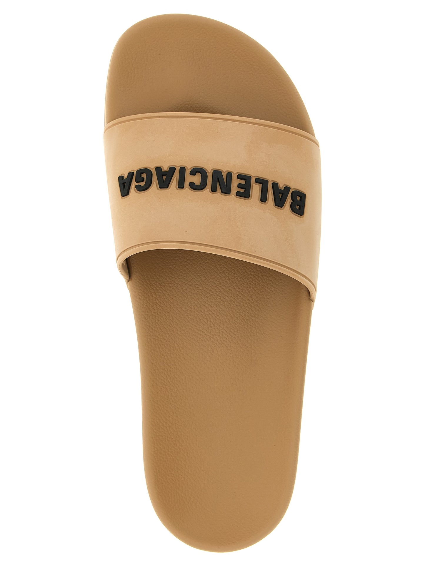 Sliders Sandals Flat Shoes by Balenciaga for women in thermoplastic polyurethane beige features an captivating silhouette, showcasing the captivating style of the City Women's Thermoplastic Polyurethane Sliders Sandals Flat Shoes with its distinct and refined .