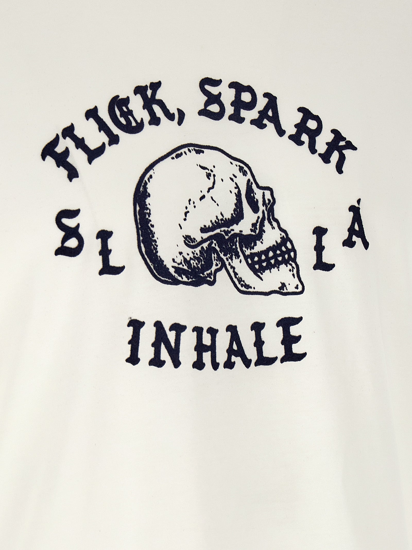 T-Shirt by SECOND/LAYER for men in cotton bicolour, black, white & print showcases a chic silhouette, artfully detailed with a chic and for a chic finish.